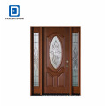 Fangda 3/4 oval woodgrain design da porta de entrada em casa